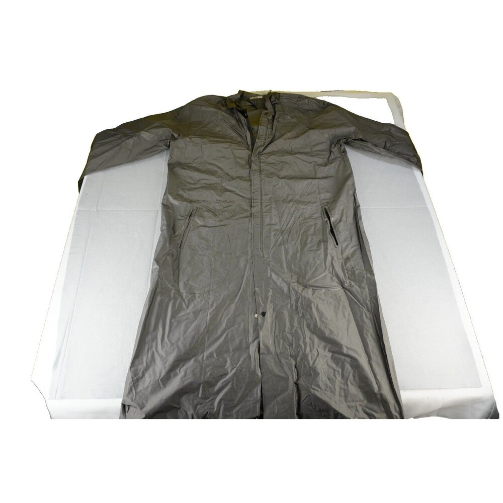 Vintage Dorfman Pacific "Weather Foil" Long Coat XL Jacket Gray Japan Oakland CA